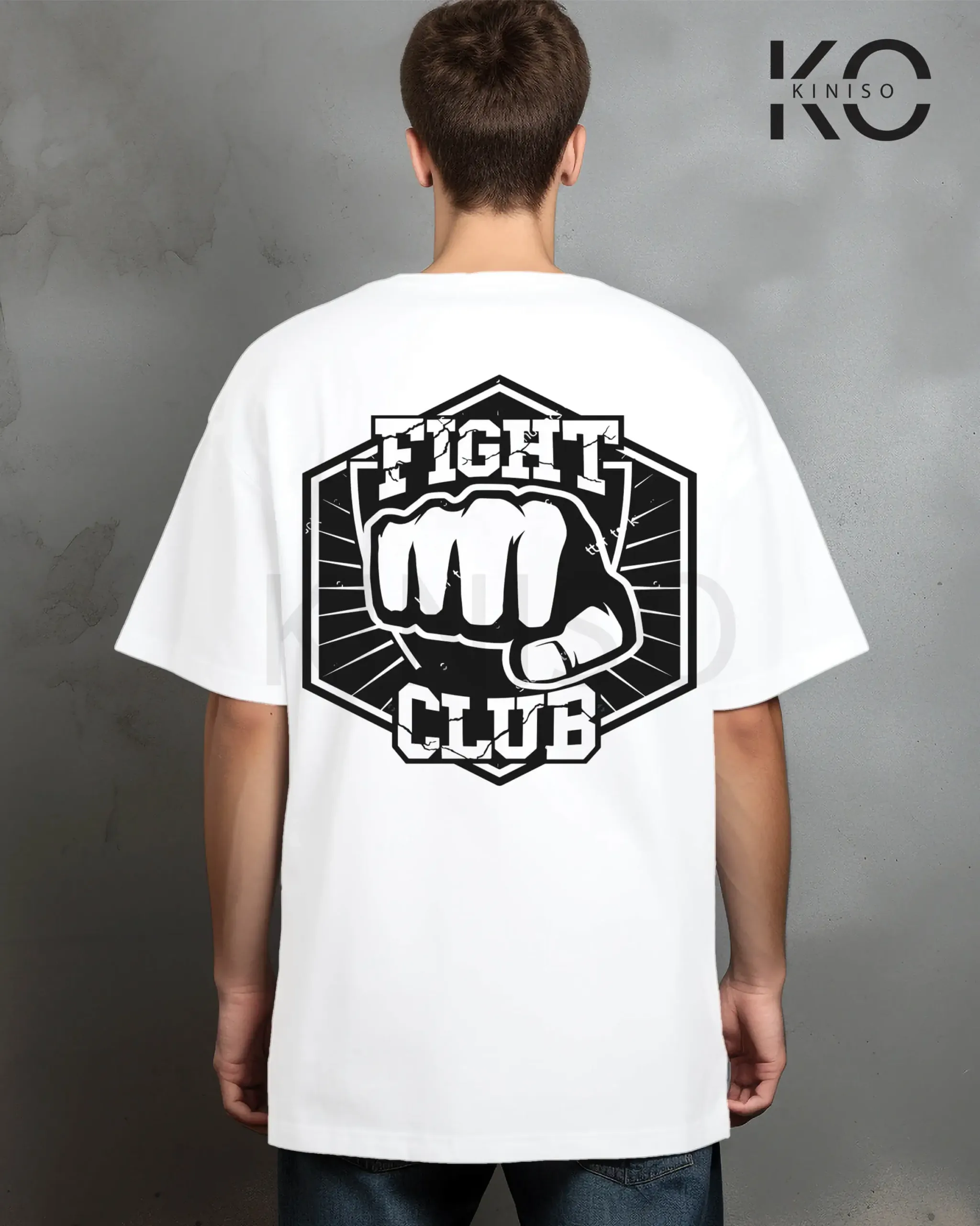 Stylish t shirt for gym with Fight Club printed for males