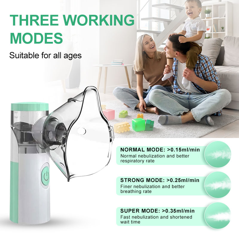 ?? ????_ Portable Mini Handheld Mesh Nebulizer Machine/ Ultrasonic Steam Inhaler Nebulizer Machine For Child & Adults Nebulization-Smart USB Connector