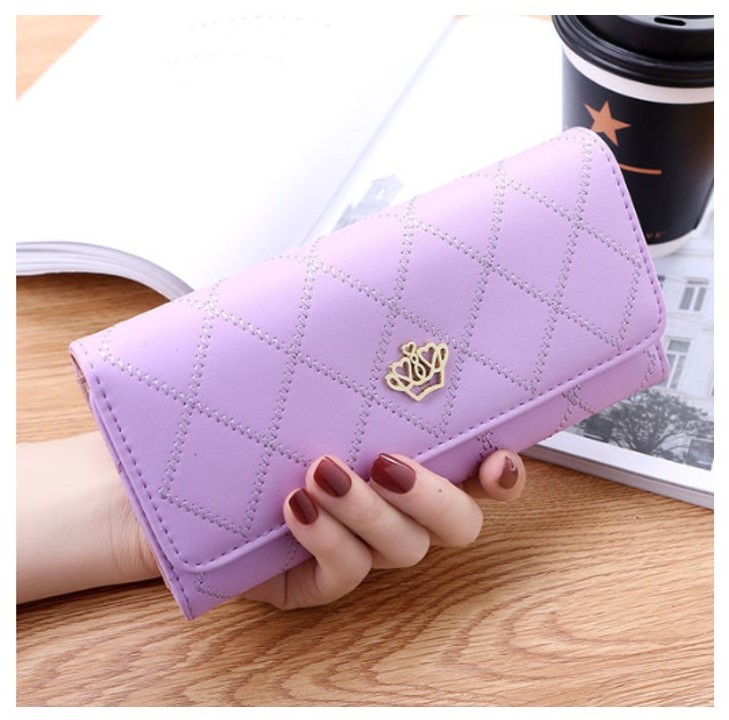 1pcs Women Ladies Leather Wallet Long Zip Purse Wallet