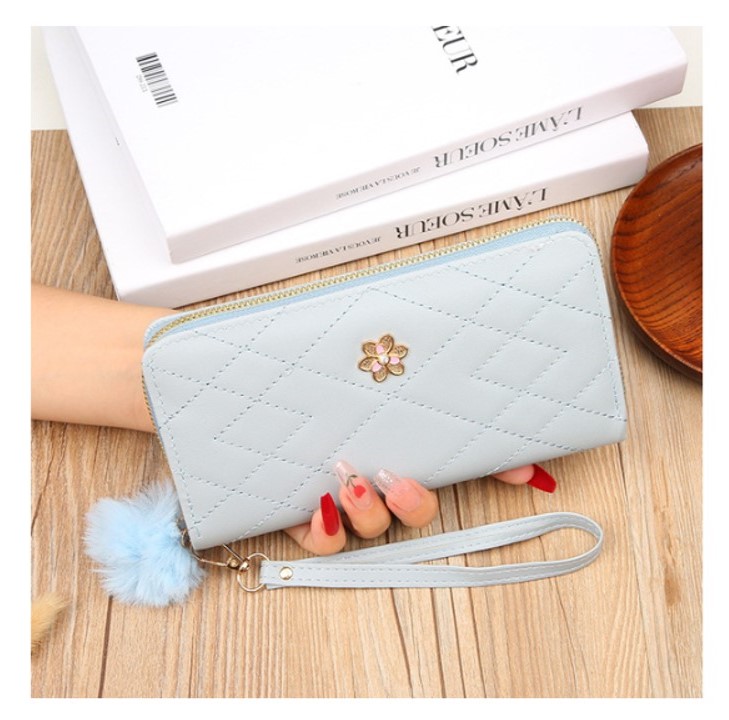 1pcs women’s long wallet new simple fashion single zipper large capacity clutch bag ladies
