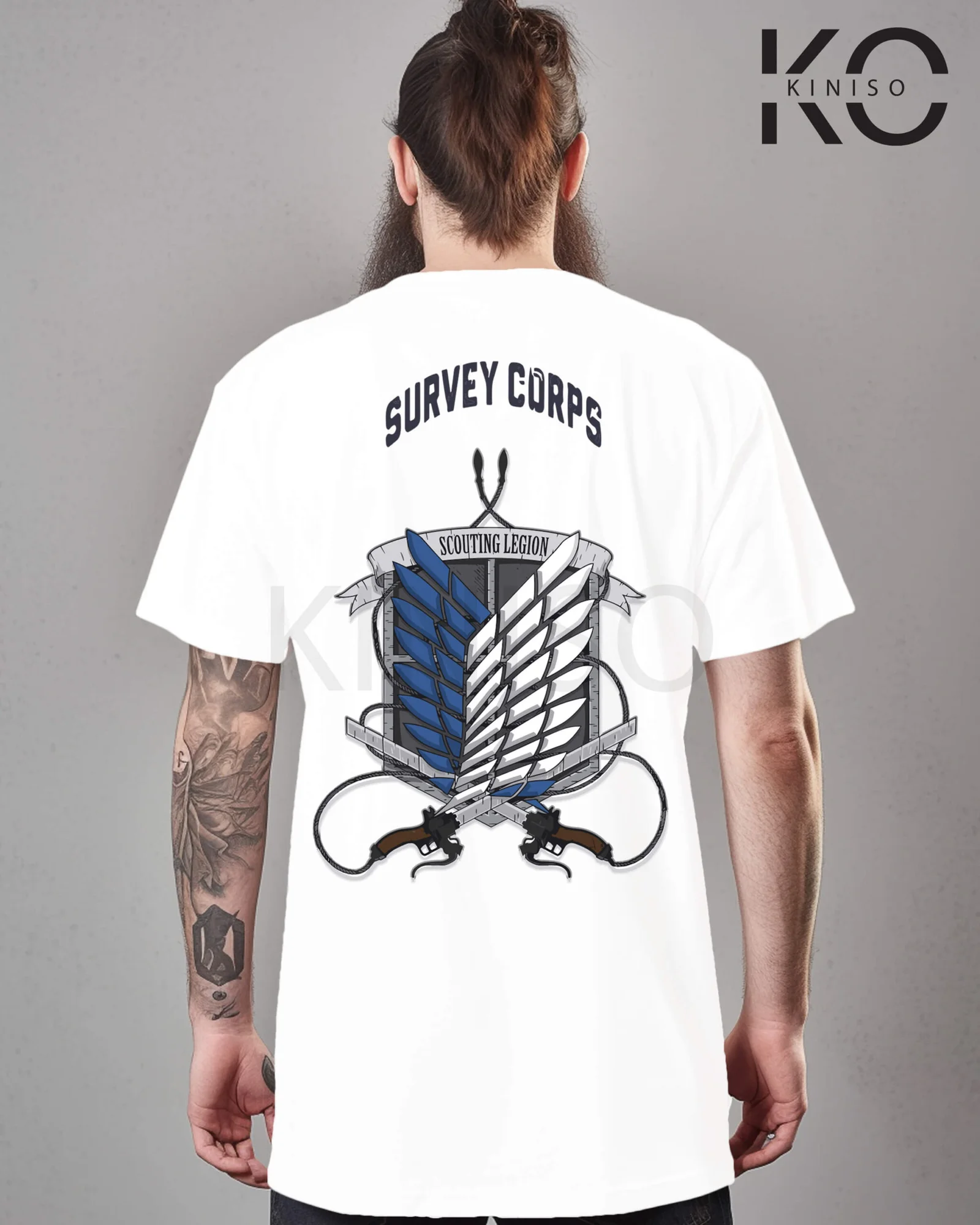 Anime T-shirts for men with Attack on Titan Survey Corps
