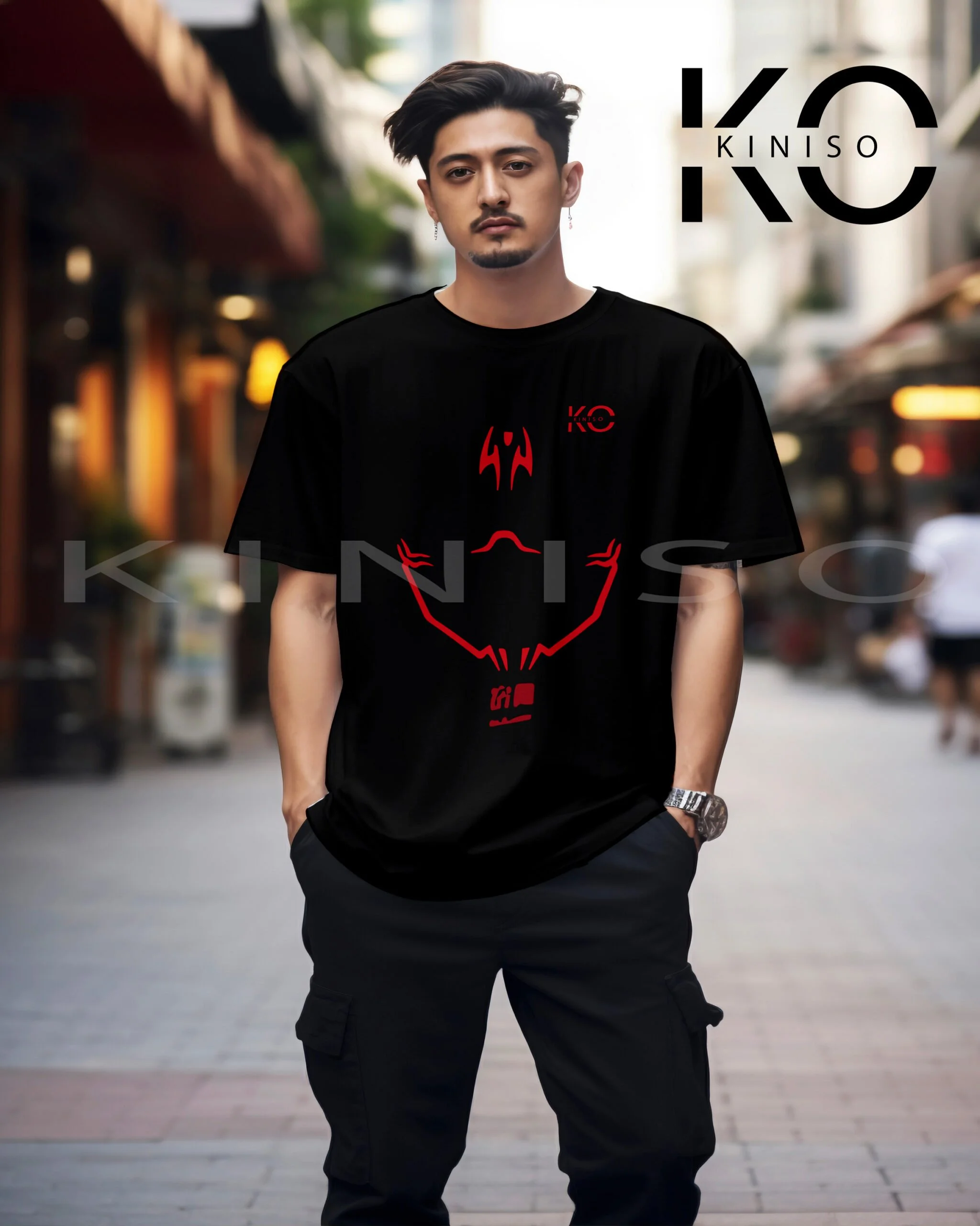 Jujutsu Kaisen Anime drop shoulder Tshirt for Men – Sakuna Demon Face – in Bangladesh