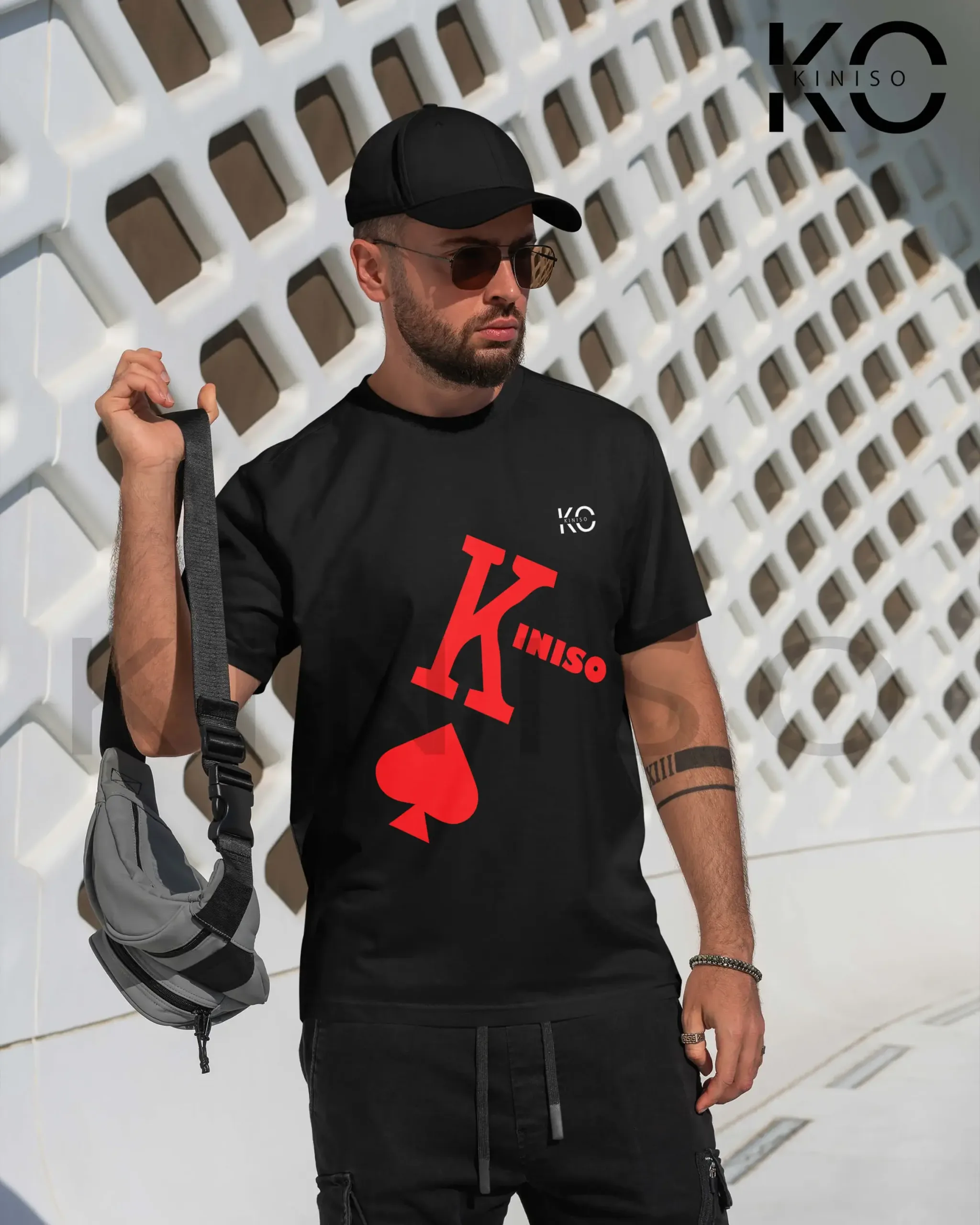 Half Sleeve T-Shirt for Men – Kiniso – Black Heart