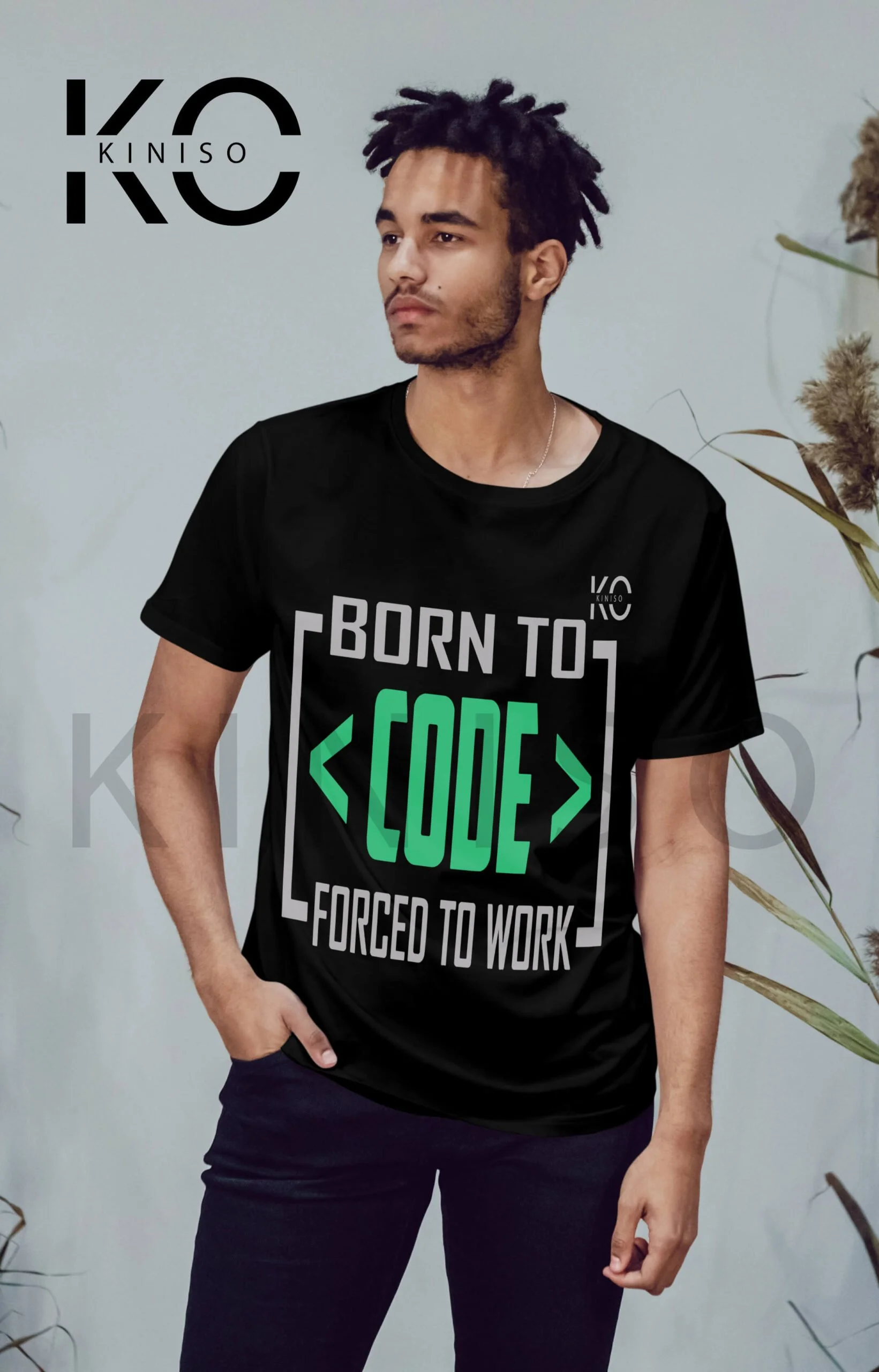 Engineer T-shirt – “Born to Code Forced to Work” – Geeky Boy’s Half Sleeve Tee In Dhaka