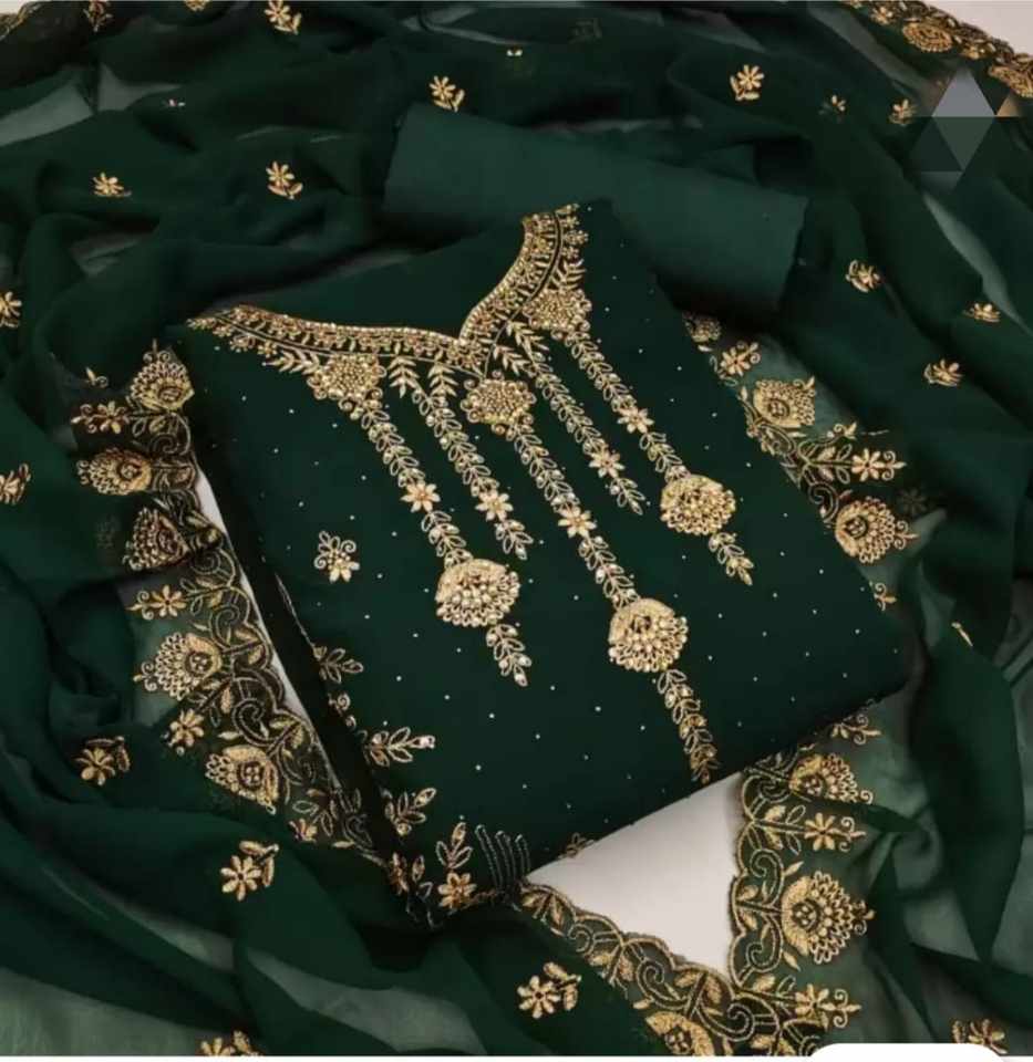 Embroidary georjet 4 pcs