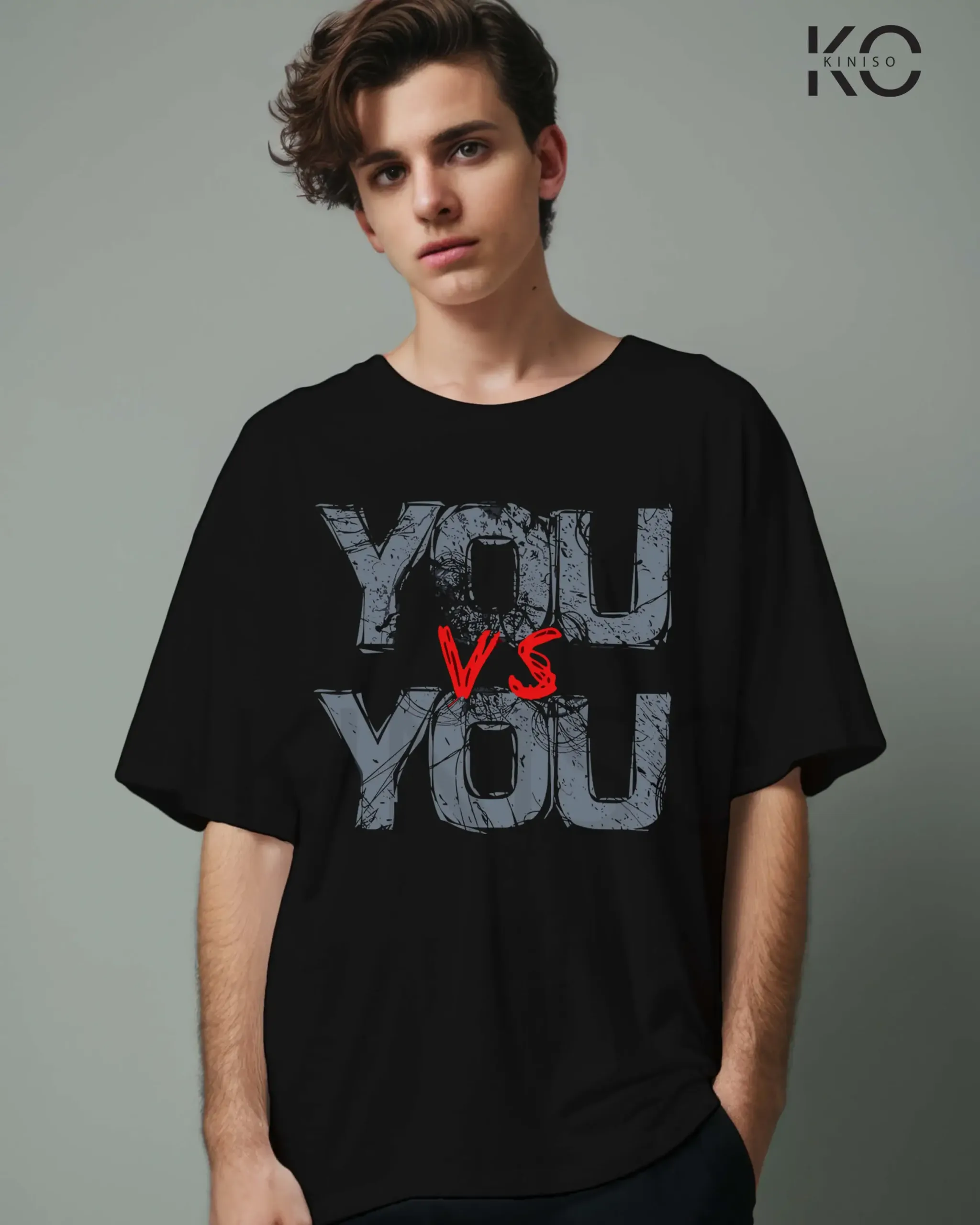 Gym Drop Shoulder T-Shirt for Men With You vs You Design