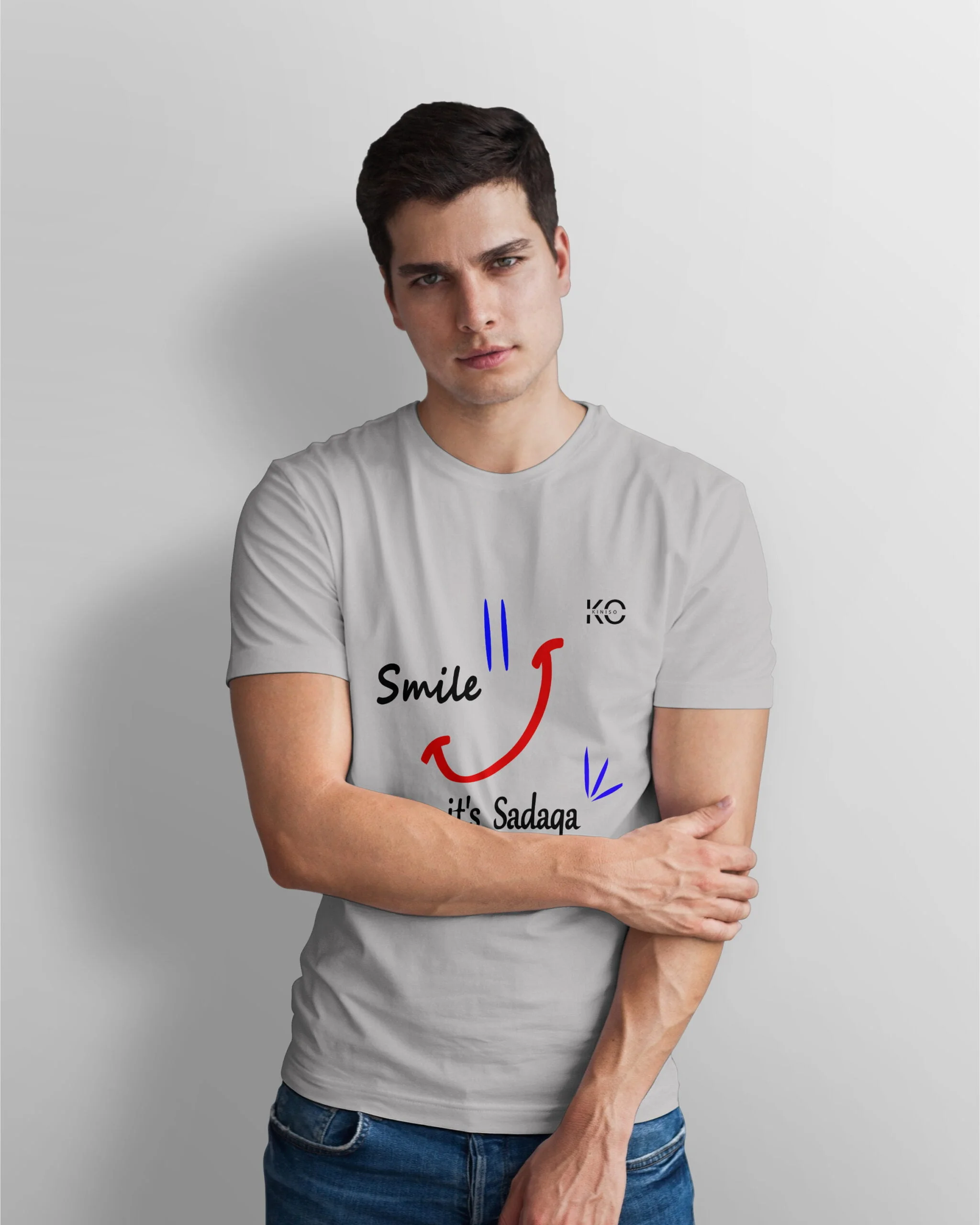 Half Sleeve Round Neck T-Shirt for Men -Islamic – Smile It’s Sadaqa