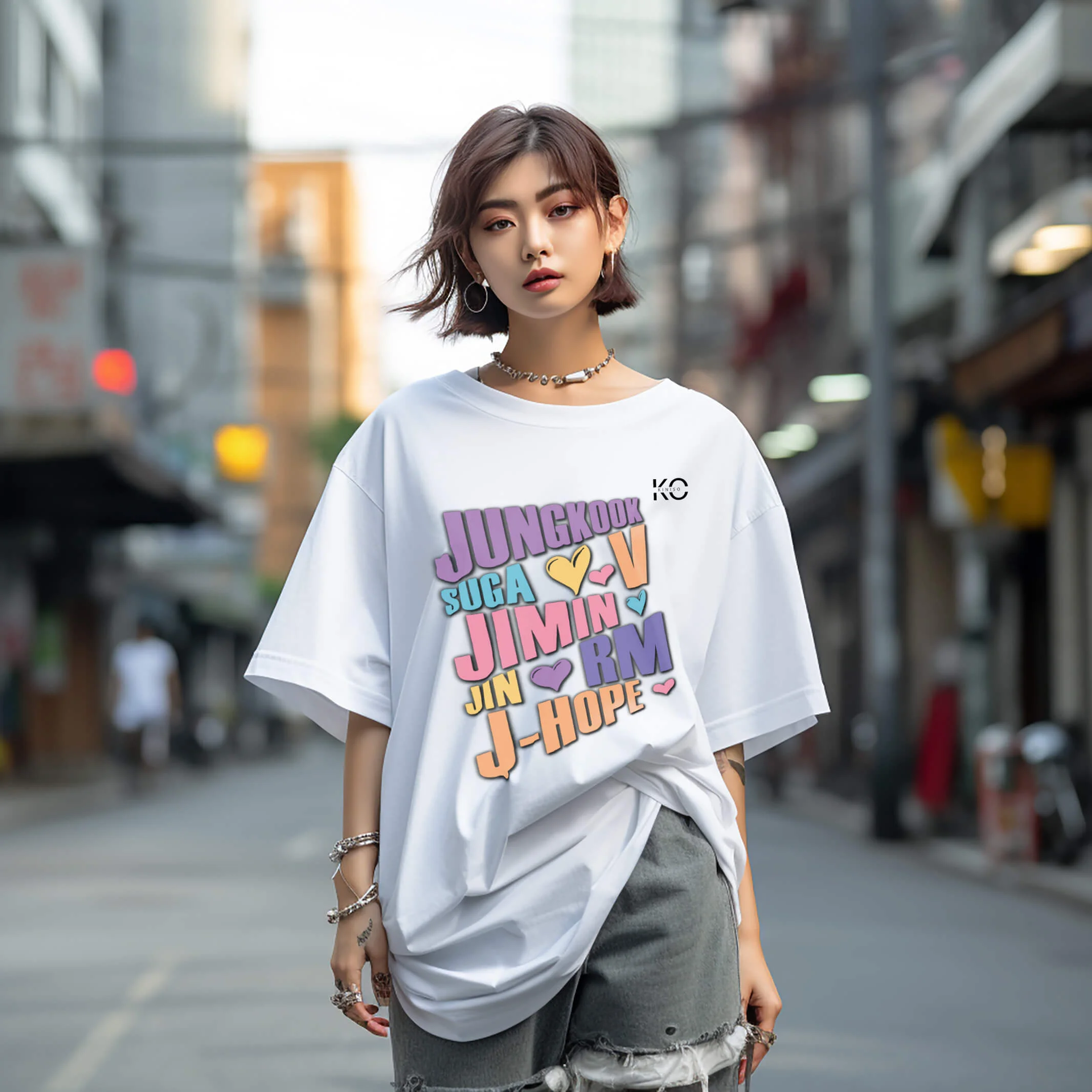 BTS Member Names – T-shirt for Women in Bangladesh