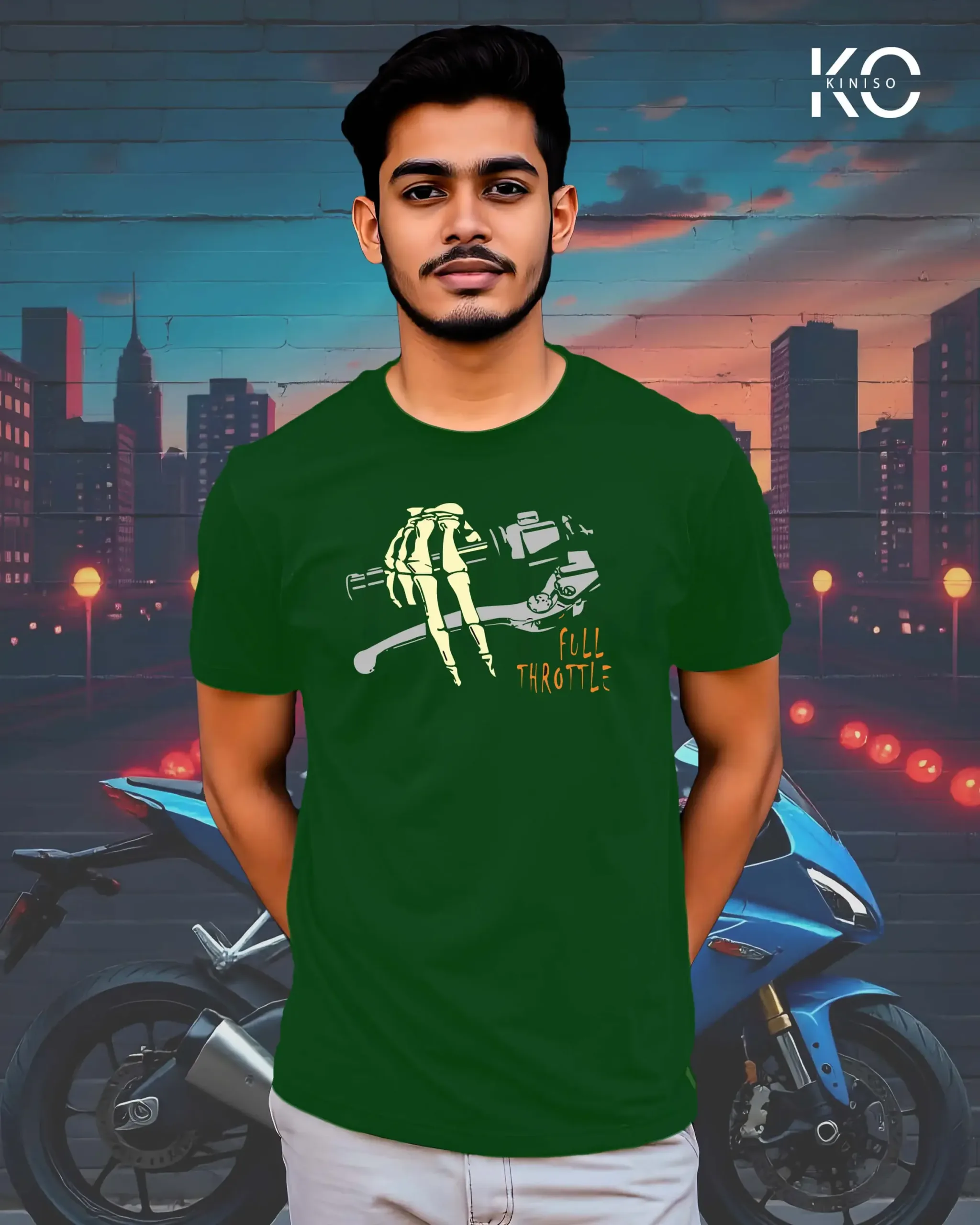 Motorcycle designer printed t-shirts for Full Throttle motorbike fan