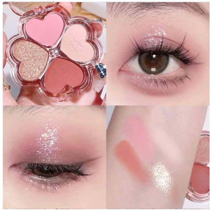 4 in 1 Beauty Combo: Eyeshadow Palette, Color-Changing Lipstick, Lip Liner & Eyebrow Pencil – The Ultimate Makeup Set for Women