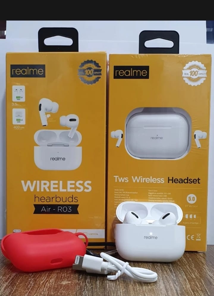 Realme Wireless Earbuds Air-R03 With Silicone Case
