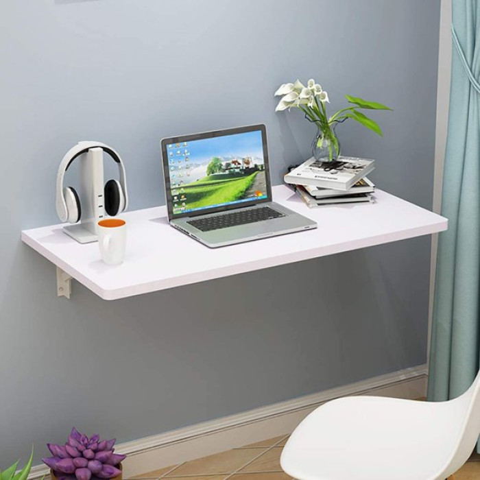 Wall Mounted Table malaysian wood { not foalded} white color only