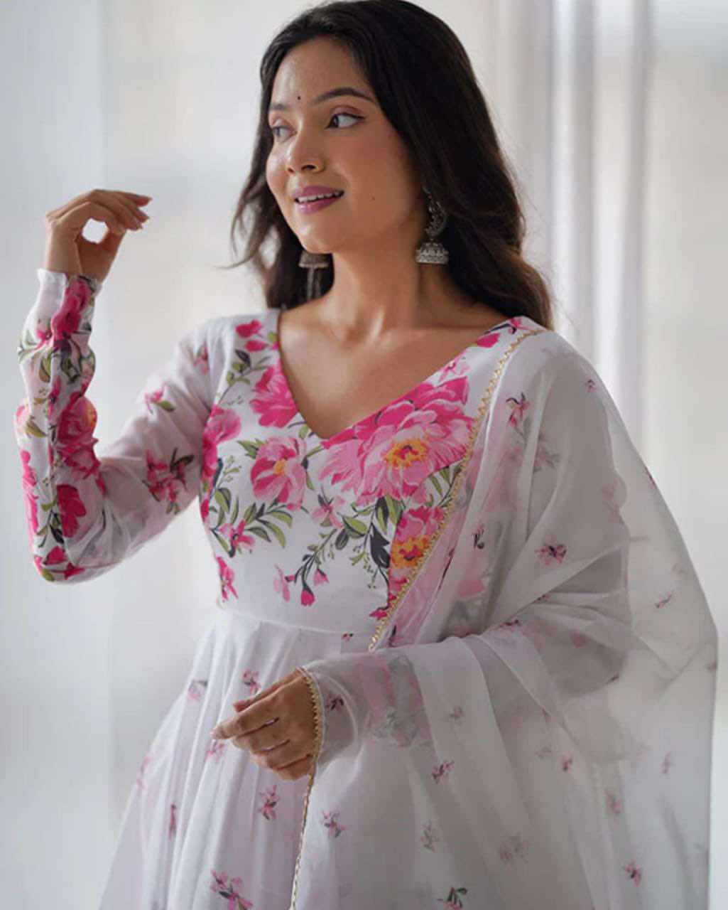 গোলাপ গ্রাউন রেডিমেড থ্রী-পিস