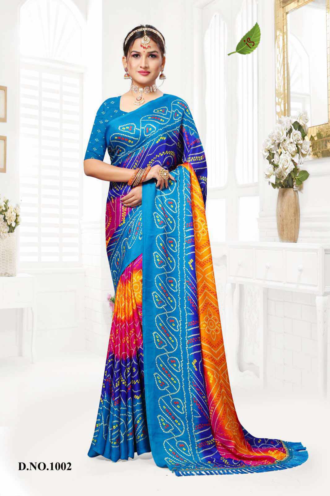 Indian soft Chunri silk Saree