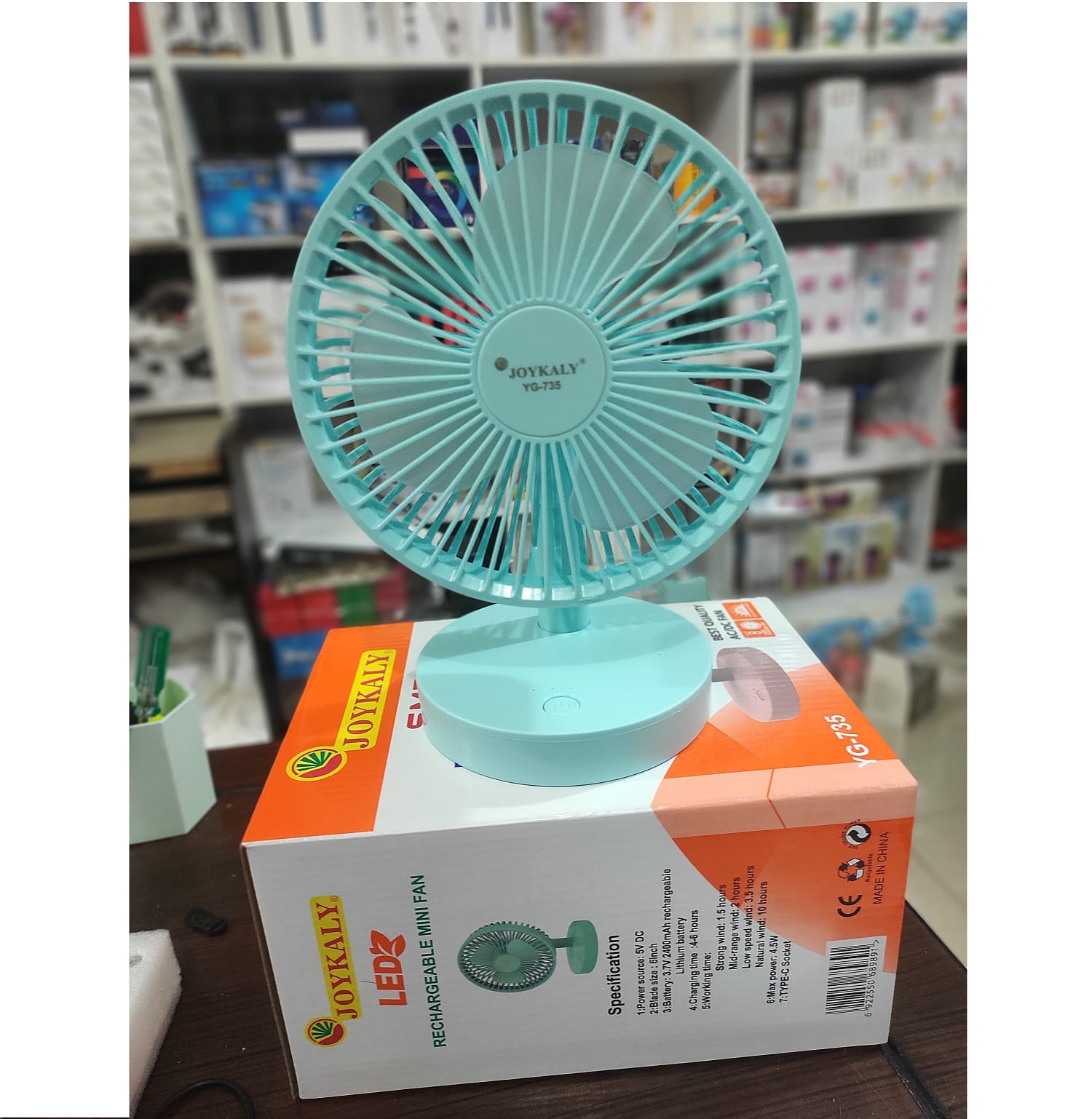 ?? ????_ Joykaly YG-735 Rechargeable Portable Desk Fan: গরমে আরামদায়ক বাতাসের সেরা সঙ্গী!