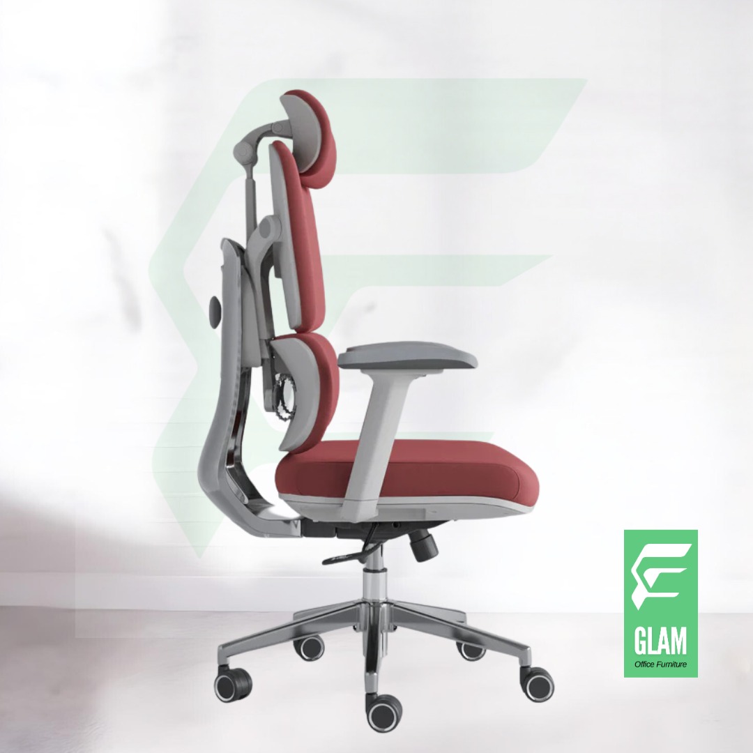 Glam Ergonomic Comfortable Office Chair (RED)