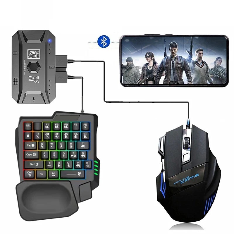 5 in 1 Mobile Gaming Combo Pack ( Phone Mouse Keyboard)