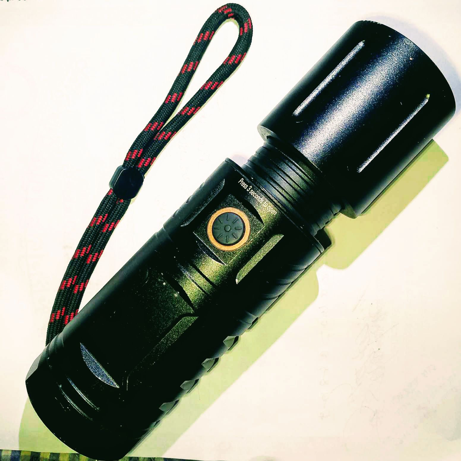 Rechargeable zoom led flashlight usb torch light with Power Bank