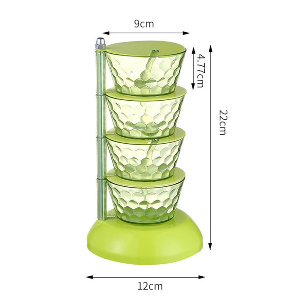 4 Layers Kitchen Organizer Rotating Storage Box
