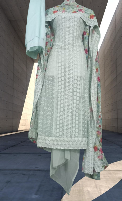ইন্ডিয়ান জর্জেট কাপড়ের থ্রি পিস