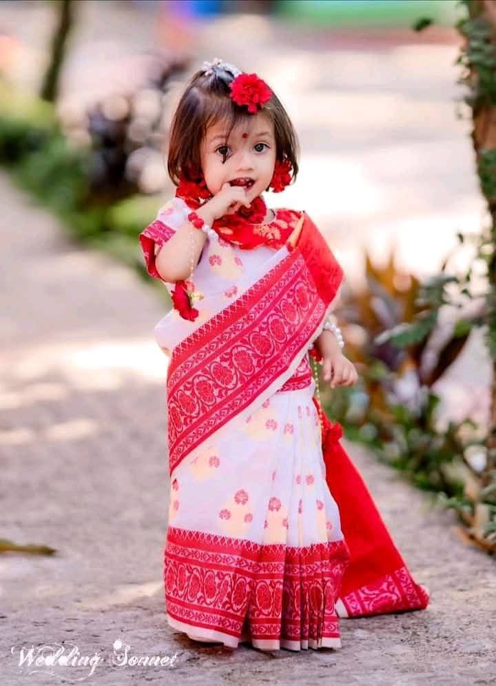 পহেলা বৈশাখের বেবি রেডি কাতান শাড়ি