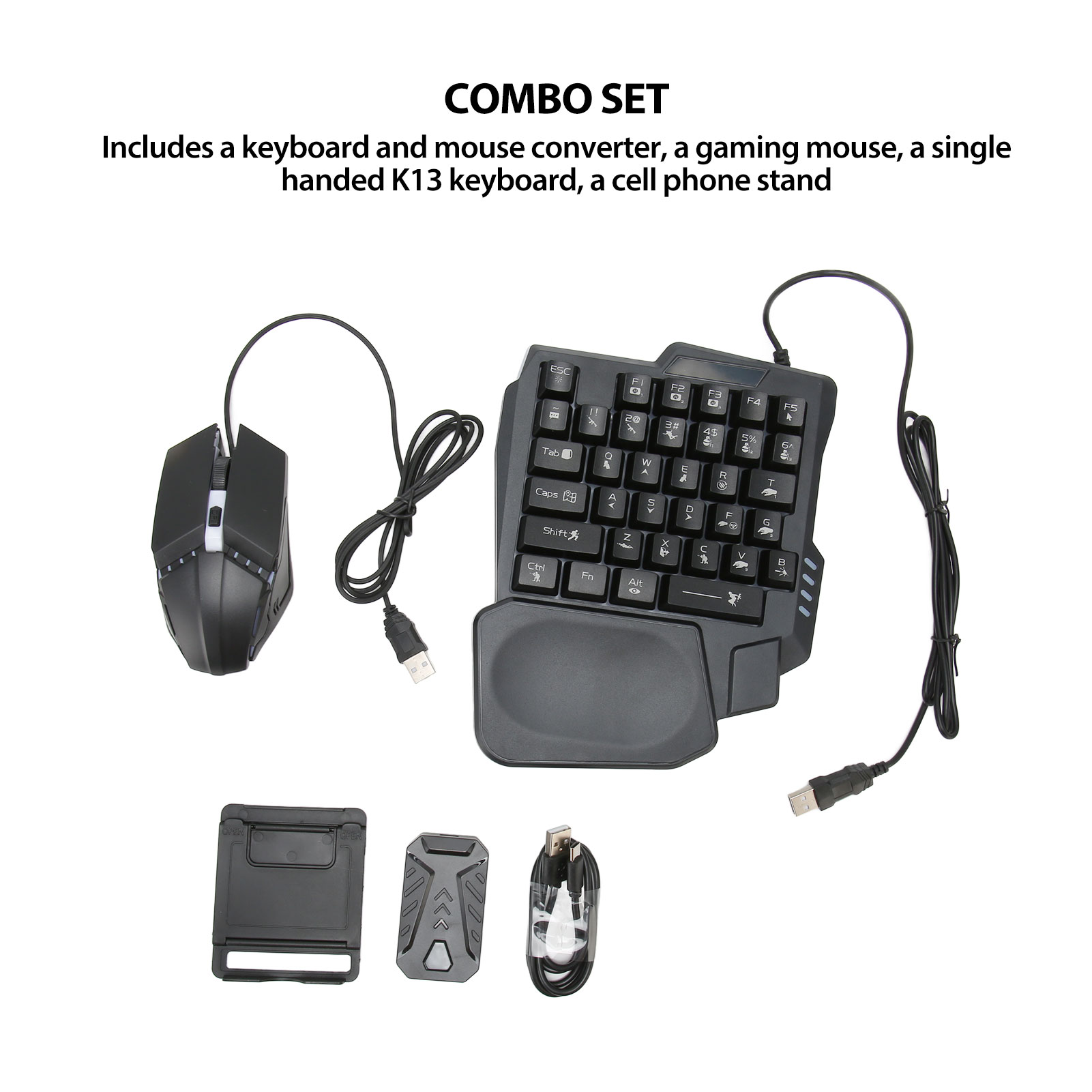 ?? ????_ Mobile Gaming RGB Keyboard & Mouse Combo 5 in 1