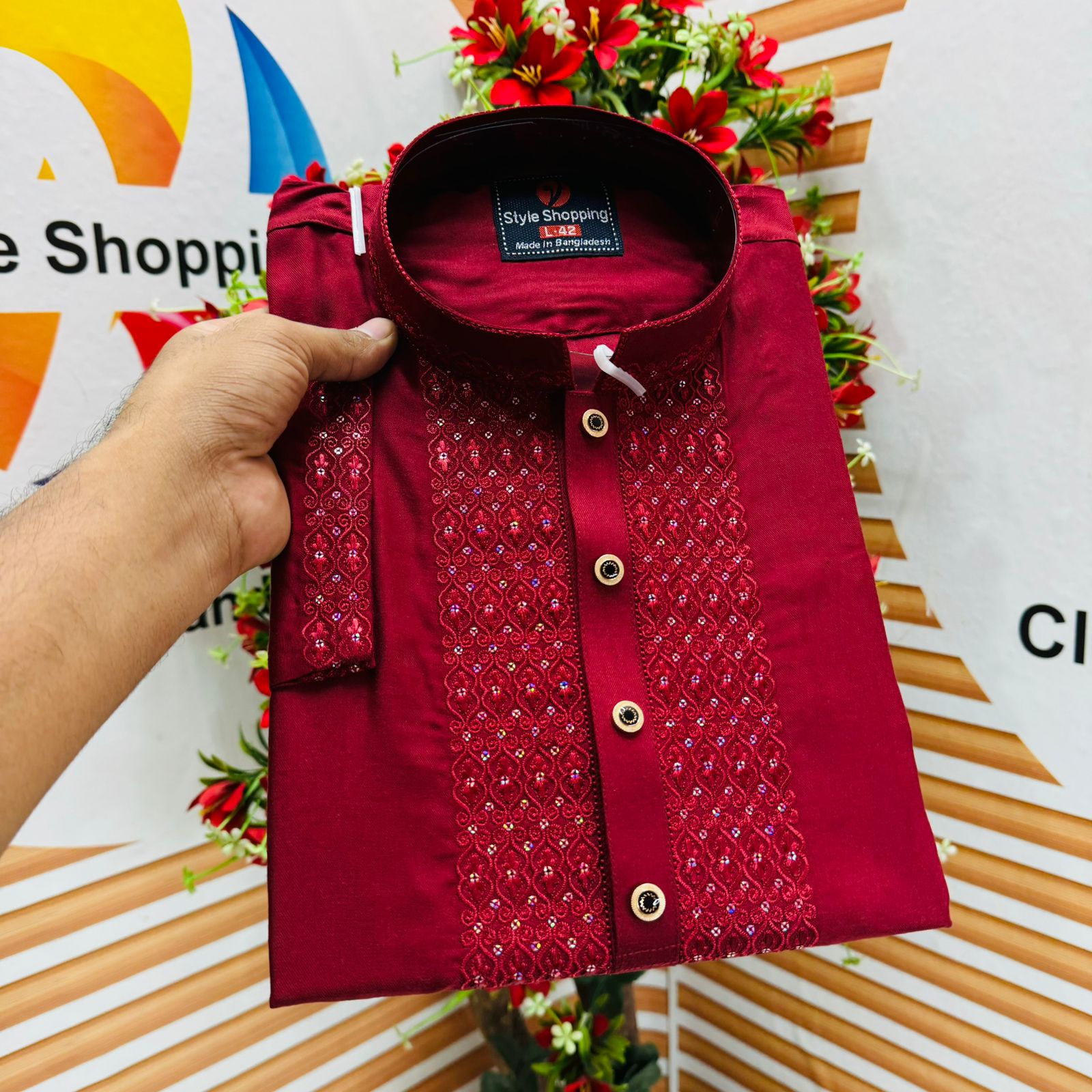 Sequence embroidery panjabi
