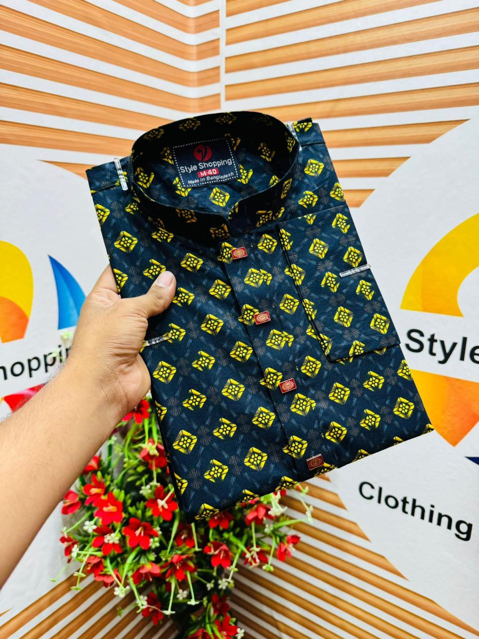 Premium 3D Print Cotton Panjabi