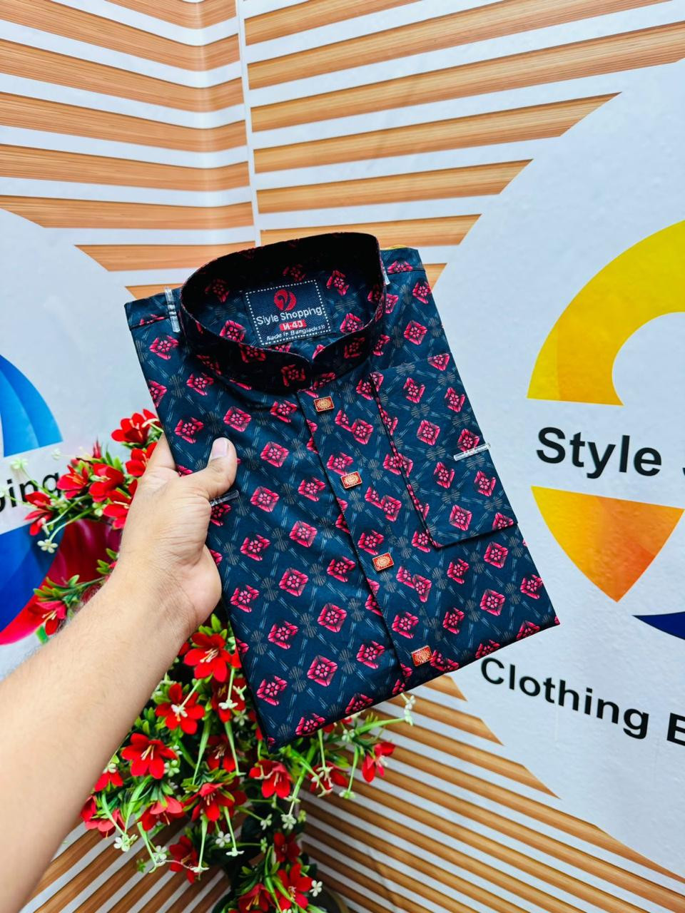 Premium 3D Print Cotton Panjabi 5753
