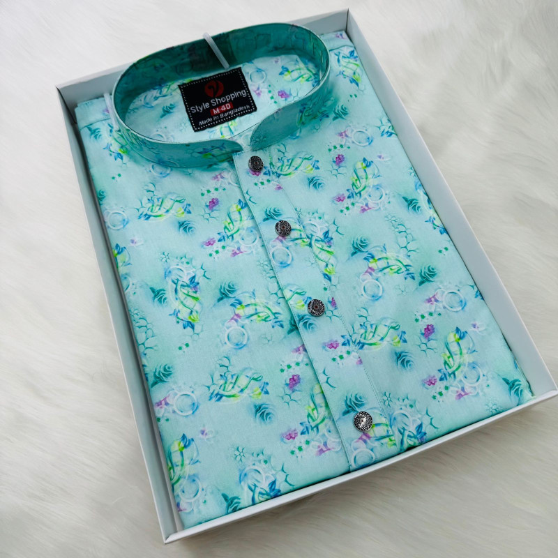 Premium Digital Print Cotton Panjabi Code: 5710