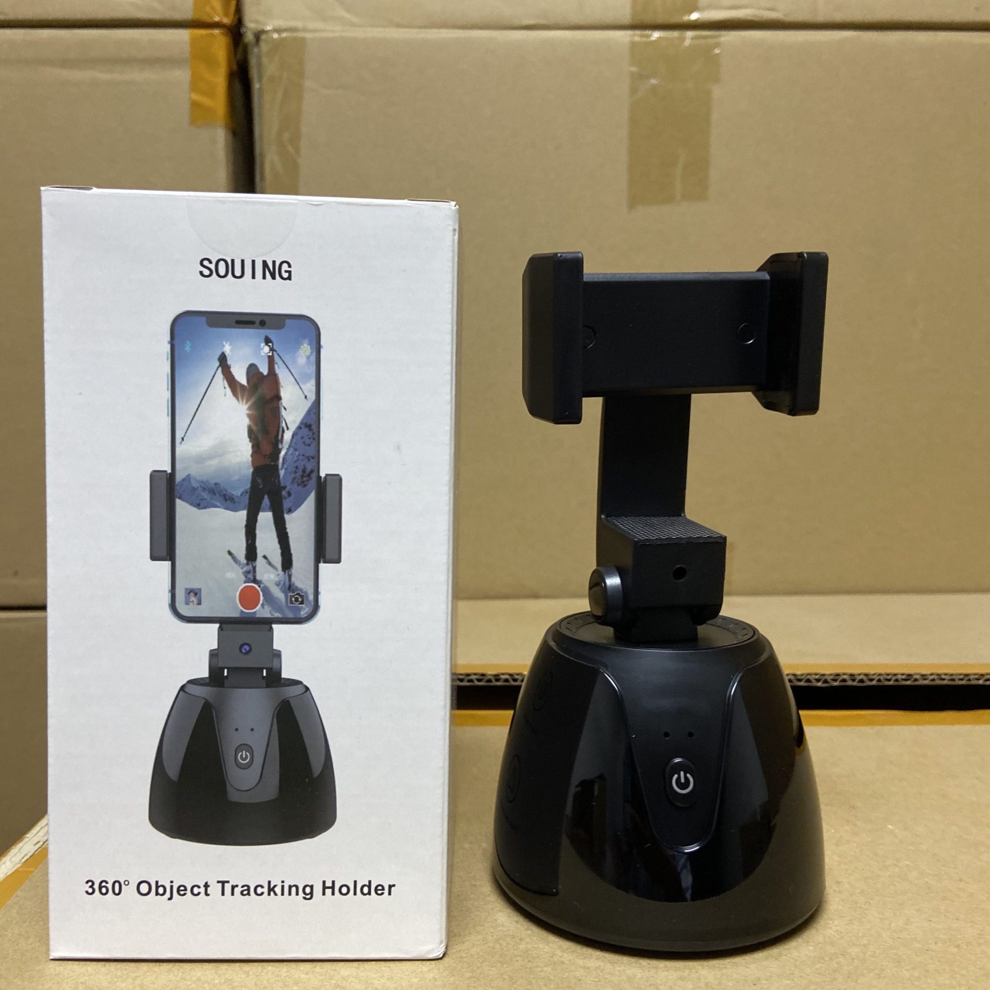 360-degree intelligent automatic tracking gimbal rotating mobile phone holder face recognition,