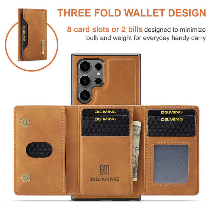 Leather Samsung Case for S23 Ultra & S24 Ultra with Free Card Holder Wallet