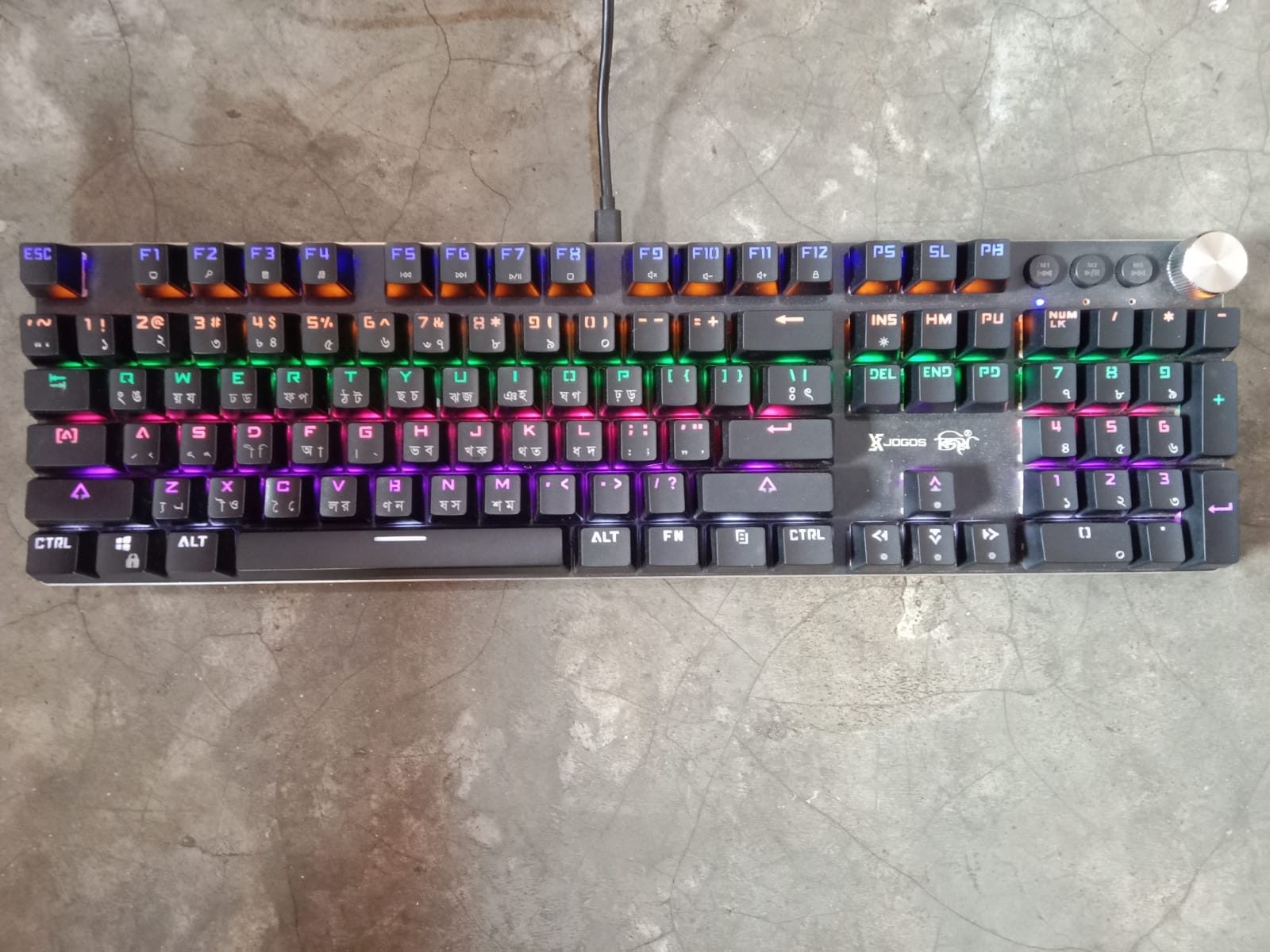 Xtreme KM07G Wired Black Mechanical Gaming Keyboard with Bangla