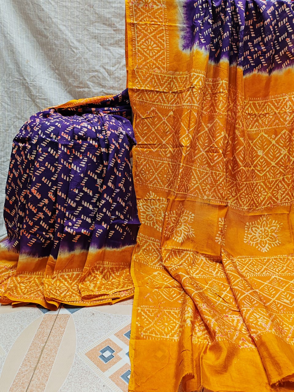 Batik silk saree 2025
