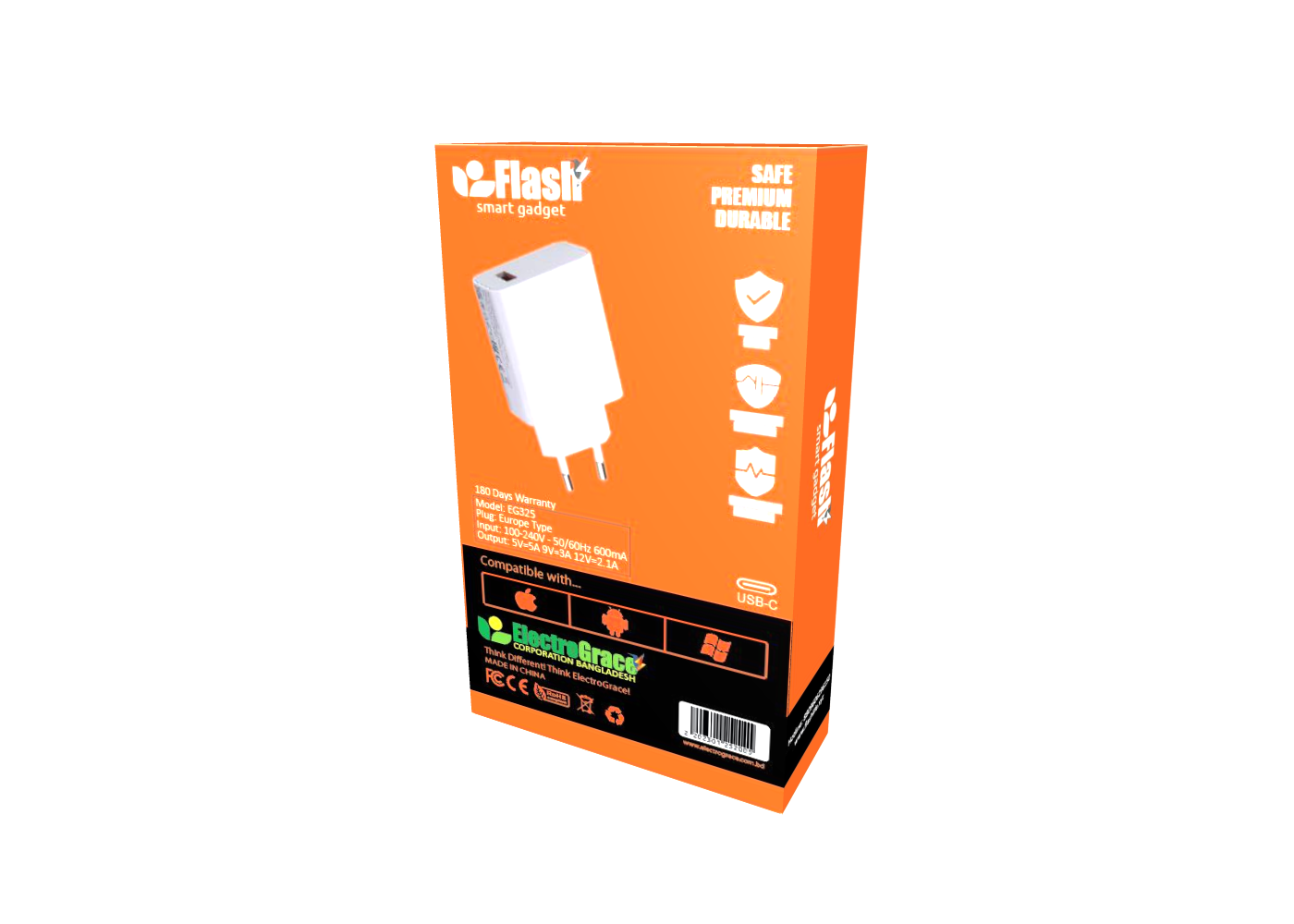 EG325 Flash Extreme 25W Fast/Turbo/Vooc Charger (Micro)