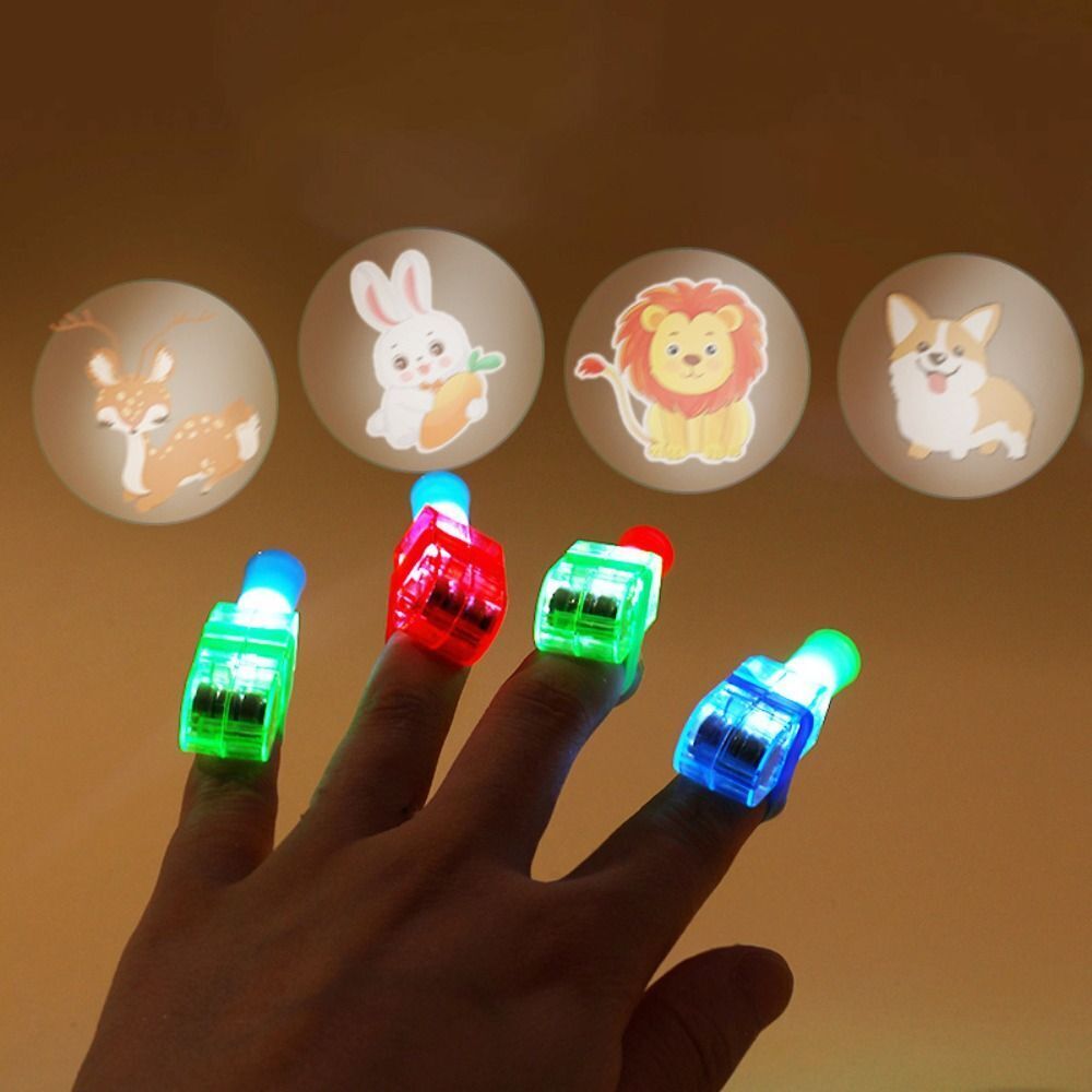 Pack of 05: LED Projection Finger Lights – Bright, Fun & Colorful Party Accessories
