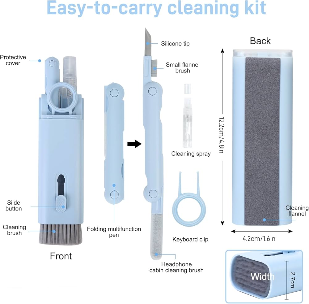 7-in-1 Electronic Keyboard Cleaner Kit – Multi-Function Cleaning Tool for Keyboards, Laptops, and Electronics