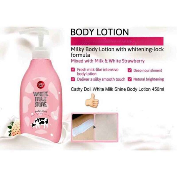 Cathy Doll White Milk Shine Body Lotion 450ml