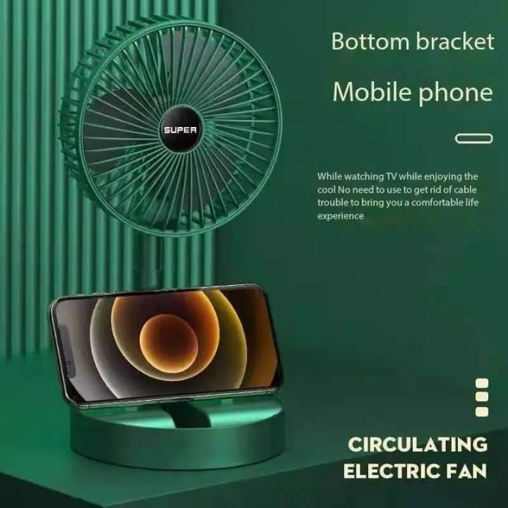 Rechargeable Foldable Telescopic Fan Low Noise Portable Folding Fan Super Fast