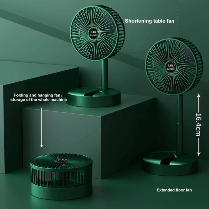 Rechargeable Foldable Telescopic Fan Low Noise Portable Folding Fan Super Fast