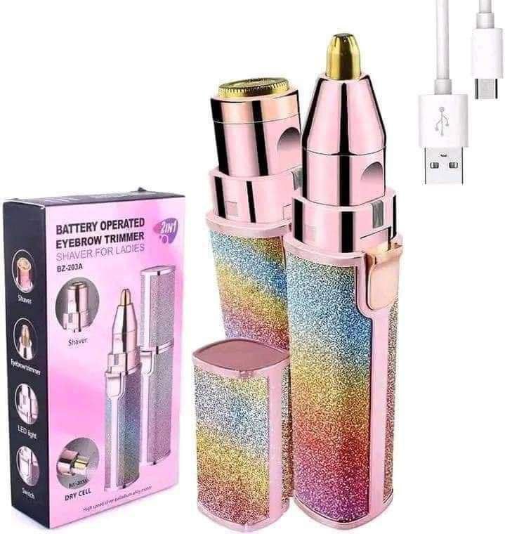 Rechargeable 2 in 1 Eyebrows and Facial Hair Remover