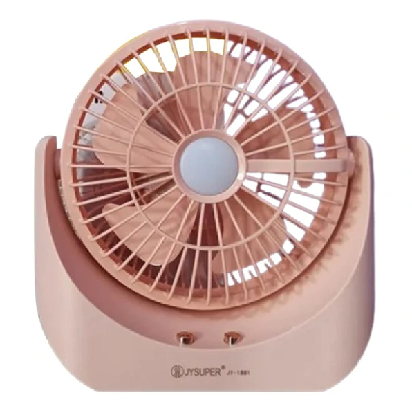 JY Super lithium rechargeable fan mini table fan with LED light JY 1881