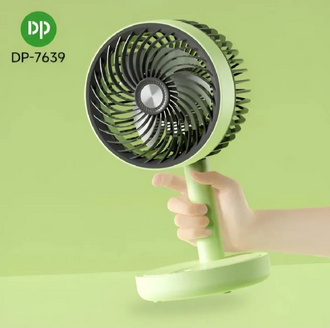 Duration power dp 7639 Rechargeable fan 4000mAh Battery Three Speed Modes Up-Down Adjustable Desk Fan