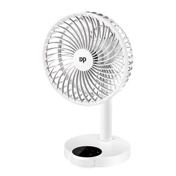 DP 7626 (RECHARGEABLE PORTABLE USB FAN with led light) 4000mah 15 hours long battery backup