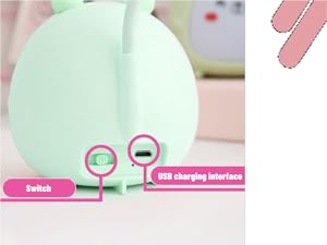 Rehenbsem Cute Bunny Desk Lamp, Portable LED Desk Lamps with Night Light,Rabbit Foldable USB Rechargeable Reading Light for Children Boys Girls Study : 5254