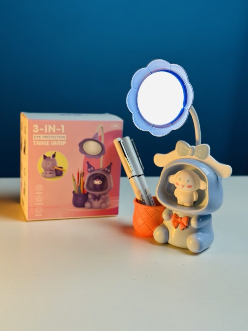 echargeable LED Desk Lamp with Storage Cup & Sharpener for Kids