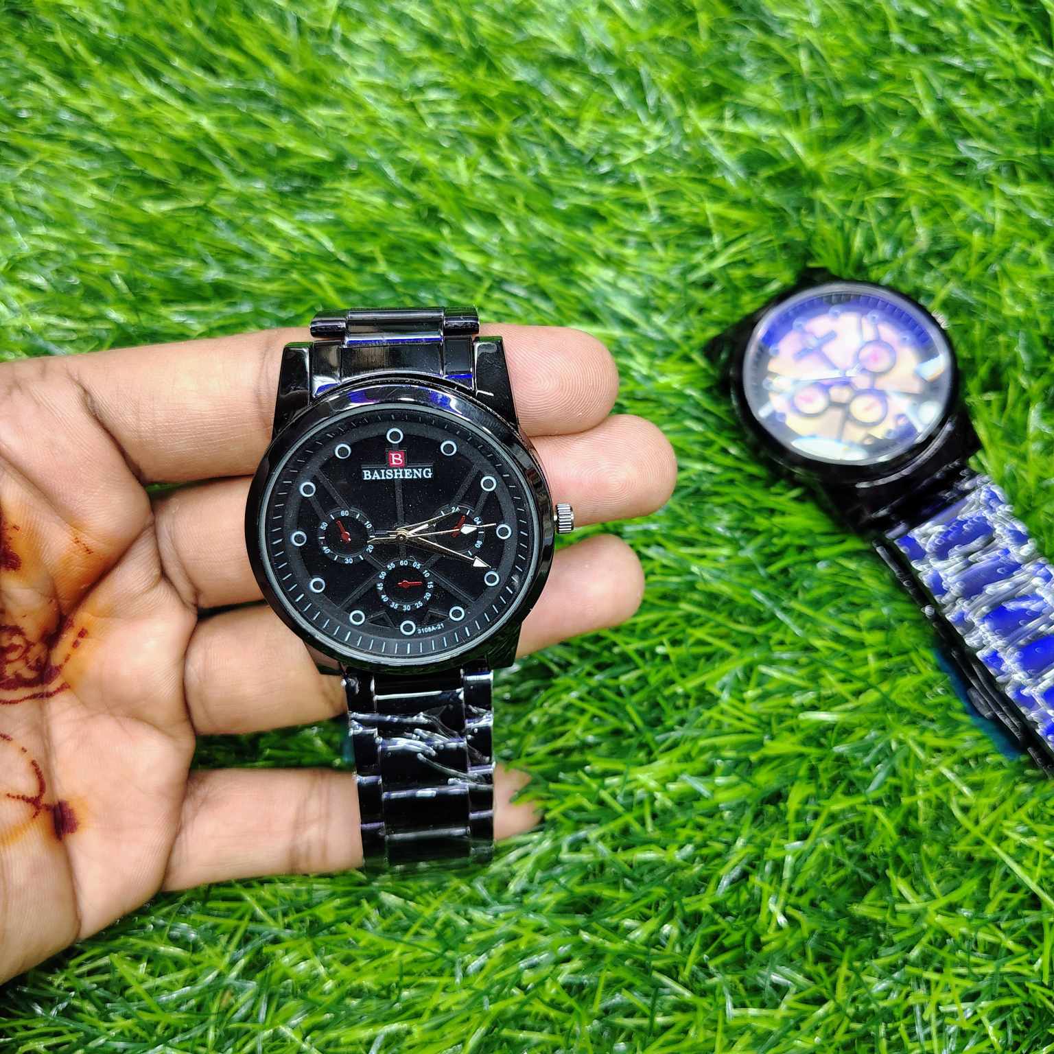 Baisheng Stainless Steel Analog Fashion Watch For Men & Boys