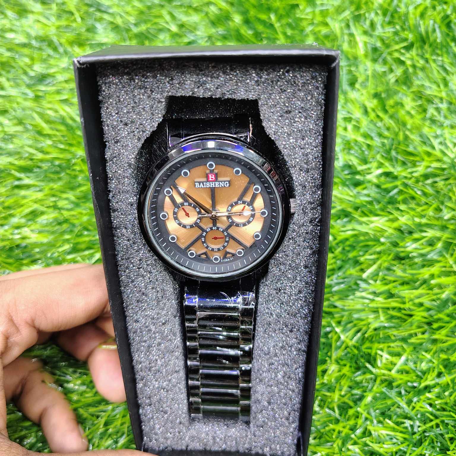 Baisheng Stainless Steel Analog Fashion Watch For Men & Boys