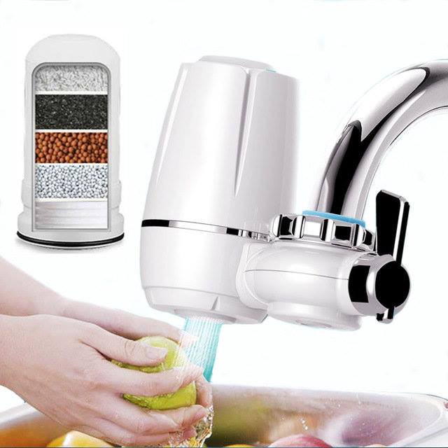 Tap Water Purifier Kitchen Faucet Washable Ceramic Percolator Mini Water Filter