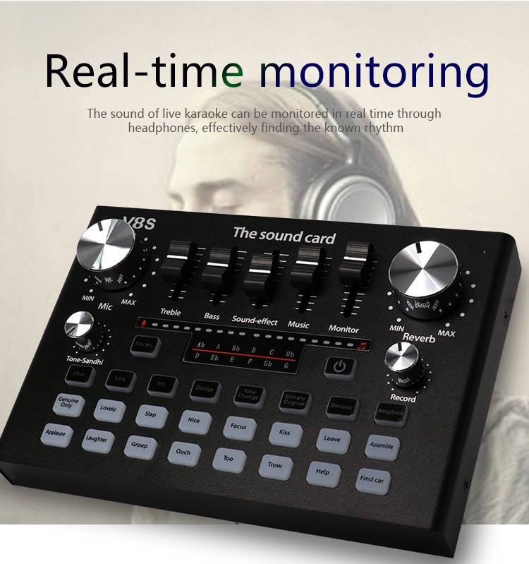 V8S Live Sound Card For Studio Recording